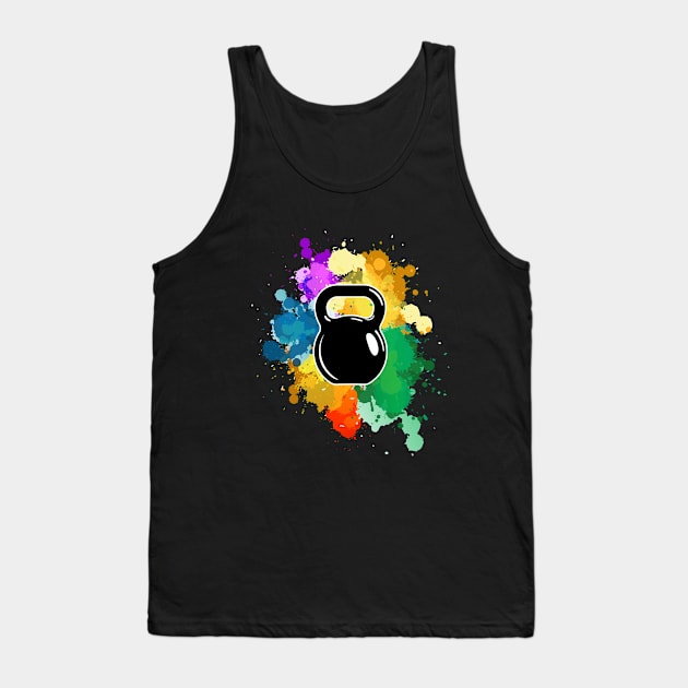 Kettlebell - Kettlebell Colorful Tank Top by Kudostees